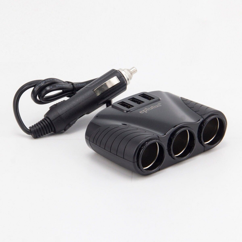 Разветлитель прикур. Eplutus 3гн. FC-340 + USB