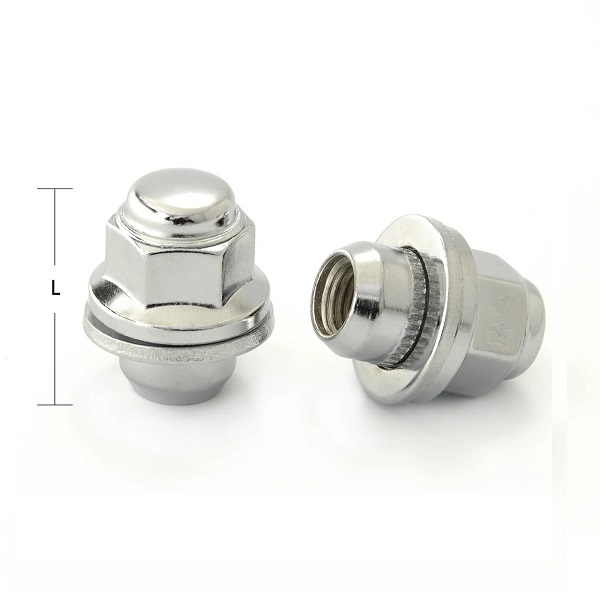 Гайка M12x1.5 hex 21 п/ш (ХРОМ)