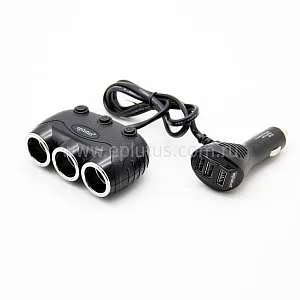 Разветлитель прикур. Eplutus 3гн. FC-333 + USB