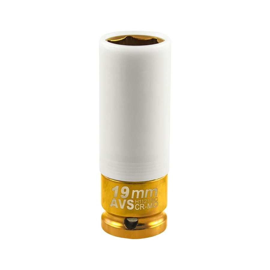 Головка торцевая ударная глубокая 6-гранная 1/2''DR (19 мм) колесная AVS H11219IС