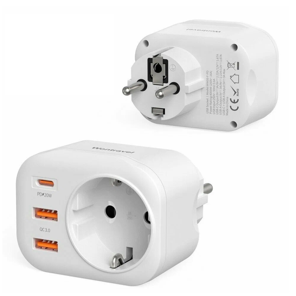 Сетевое зарядное устройство MIVO MC-103 PD20W+QC3.0+220V