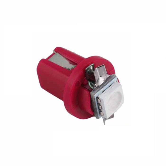 Лампа диодная 12V T5 1,2W + патрон щиток прибор. (красная)