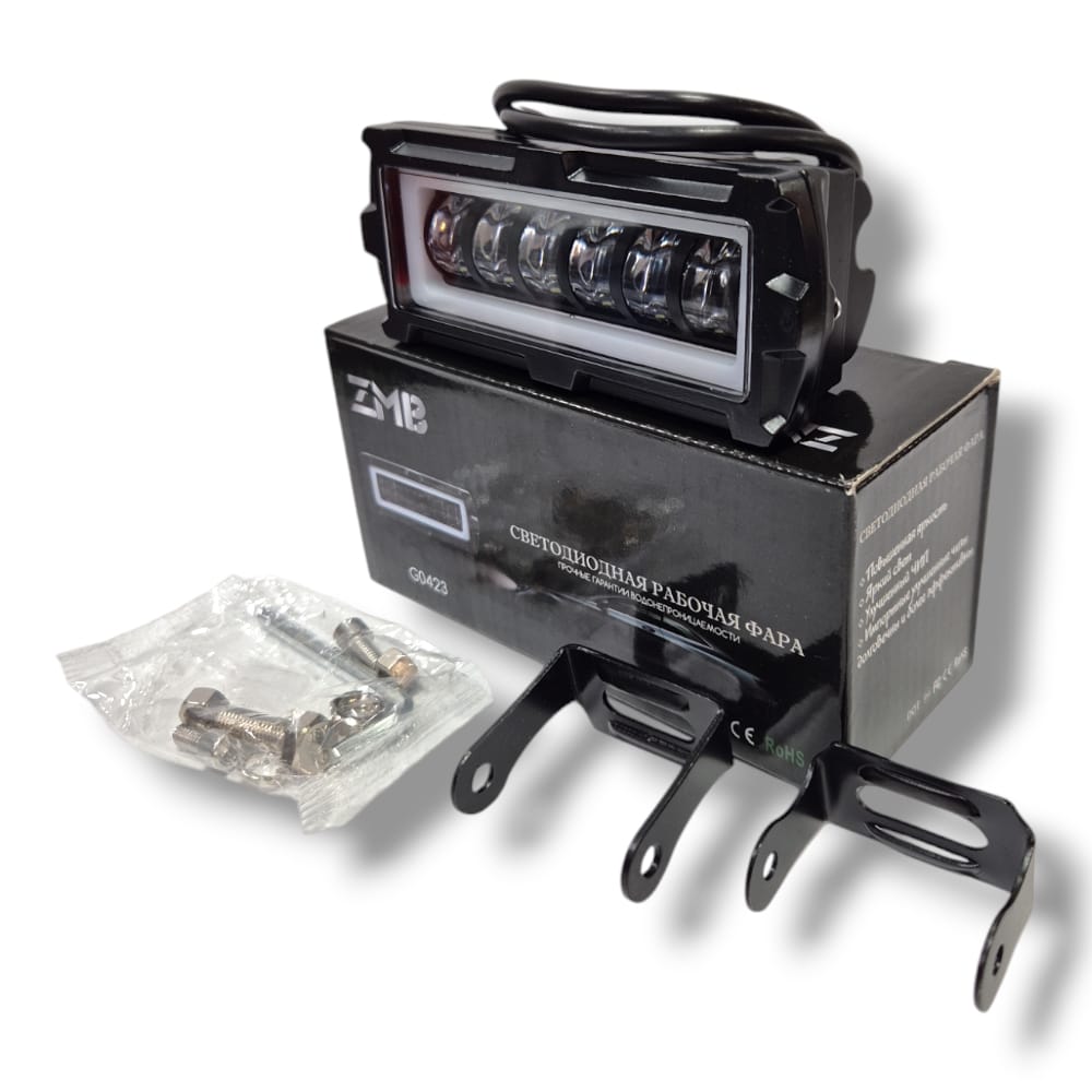 Фара противотуманная диодная ZMB G0423 28W бел+ДХО 12/24V к-т-2шт
