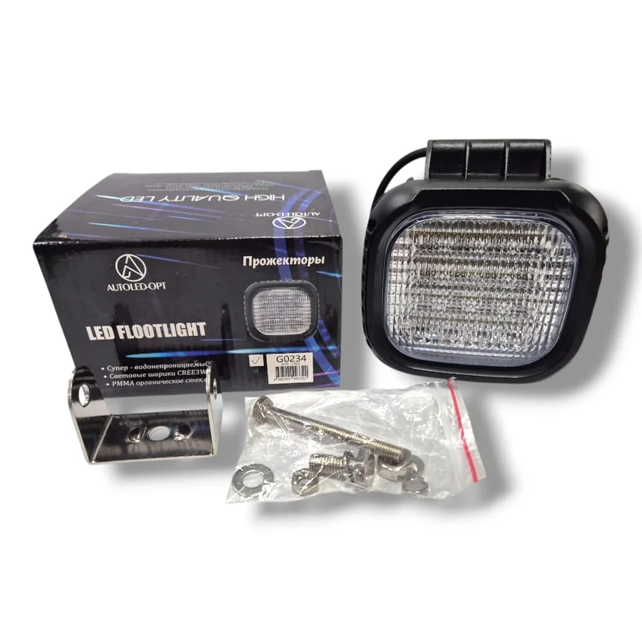 Фара рабочего света G0234 48W квадр. 10-50V