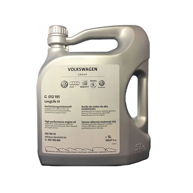 Масло моторное VAG LongLife III VW (G 052195) 5w30 5л