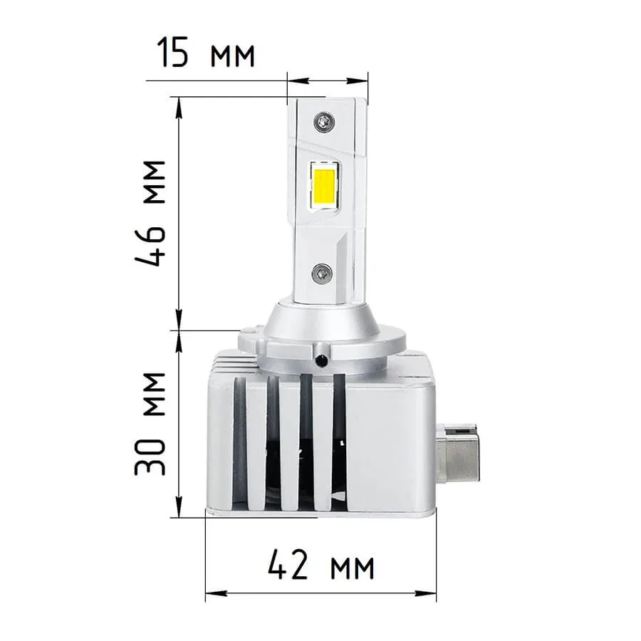 Светодиодные LED лампы ElectroKot XeLED вместо ксенона D1S D1R 6000K к-т 2шт