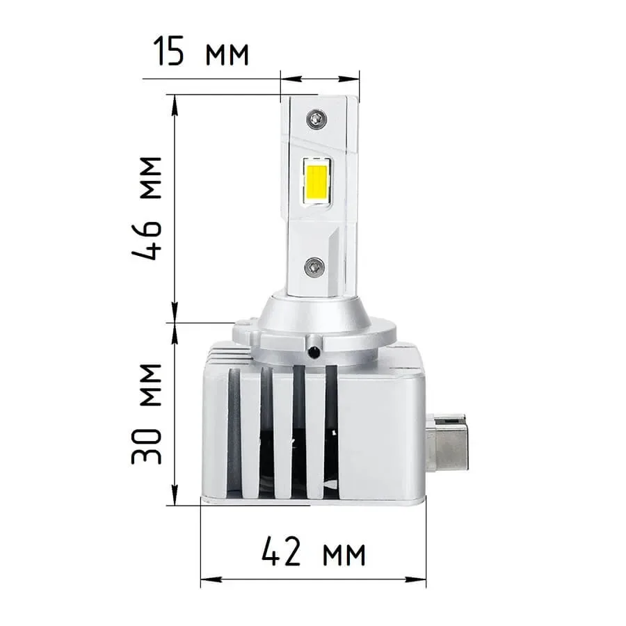 Светодиодные LED лампы ElectroKot XeLED вместо ксенона D1S D1R 6000K к-т 2шт