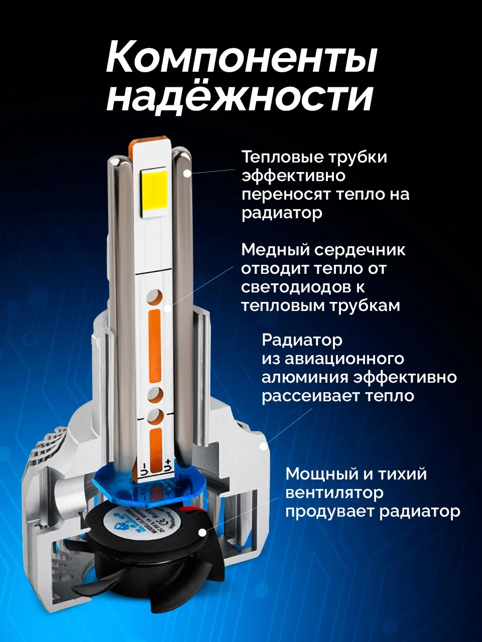 Светодиодные LED лампы ElectroKot Плазма 12V D1/D2/D3/D4 5000K к-т 2шт