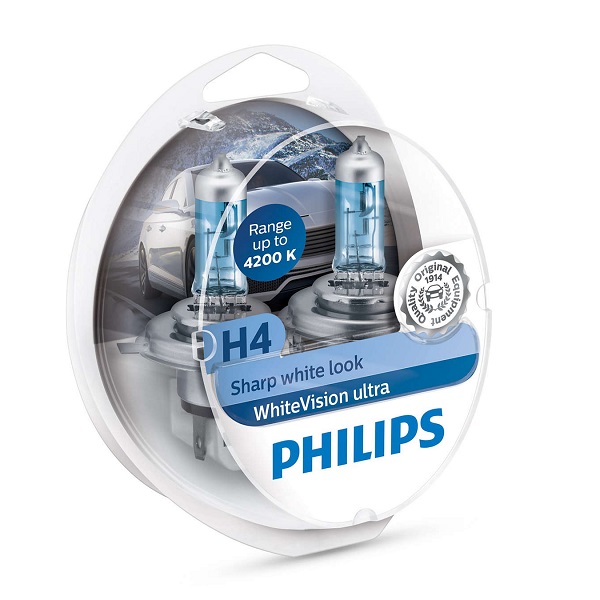 Лампа 12V Philips H4 60/55W +W5W White комплект (2шт) WHV 1905