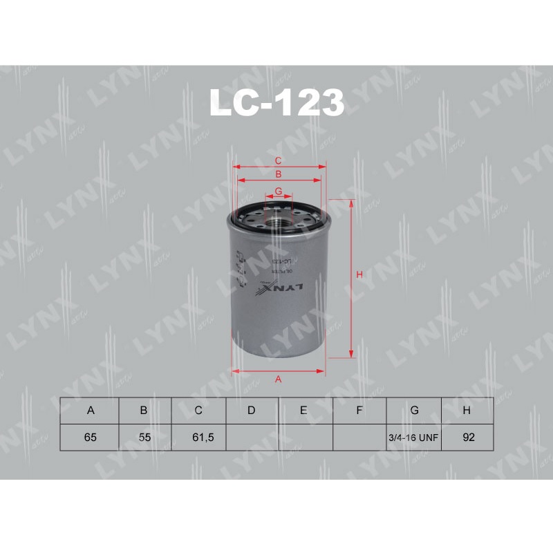 Фильтр масляный LYNXauto LС123 TOYOTA,SUZUKI (W610/9)