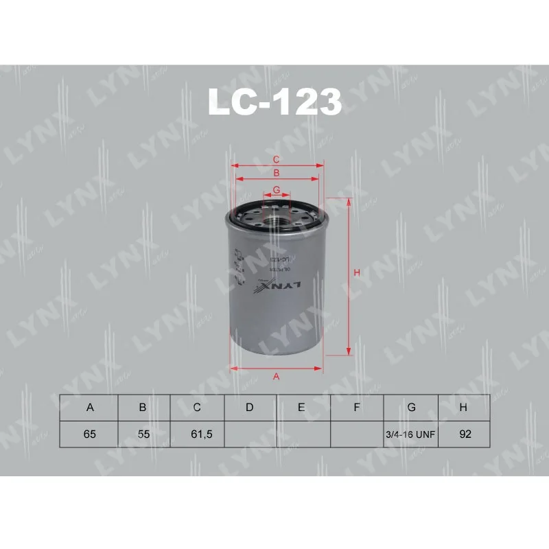 Фильтр масляный LYNXauto LС123 TOYOTA,SUZUKI (W610/9)