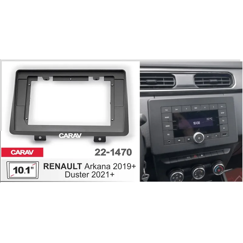 Рамка 10" CARAV 22-1470 RENAULT ARKANA 2019+, DUSTER 2021+