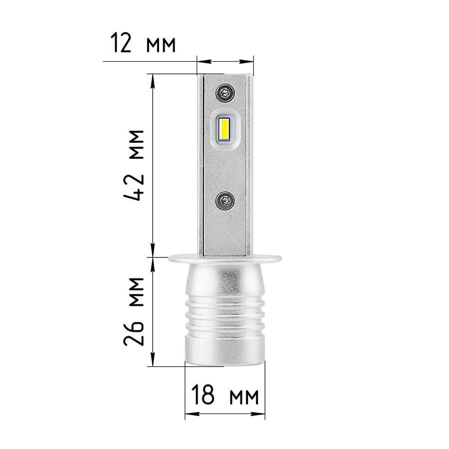 Светодиодные LED лампы ElectroKot Atomic 12V H1 PRO CSP 6000K к-т 2шт
