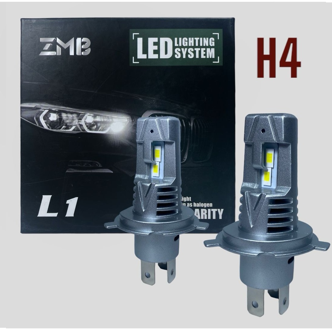 Лампа диодная ZMB L1 9-30V H4 5000K к-т 2шт