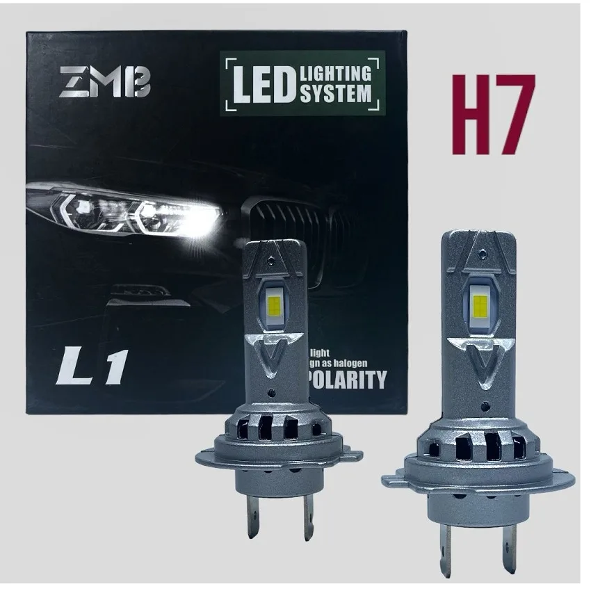 Лампа диодная ZMB L1 9-30V H7 5000K к-т 2шт