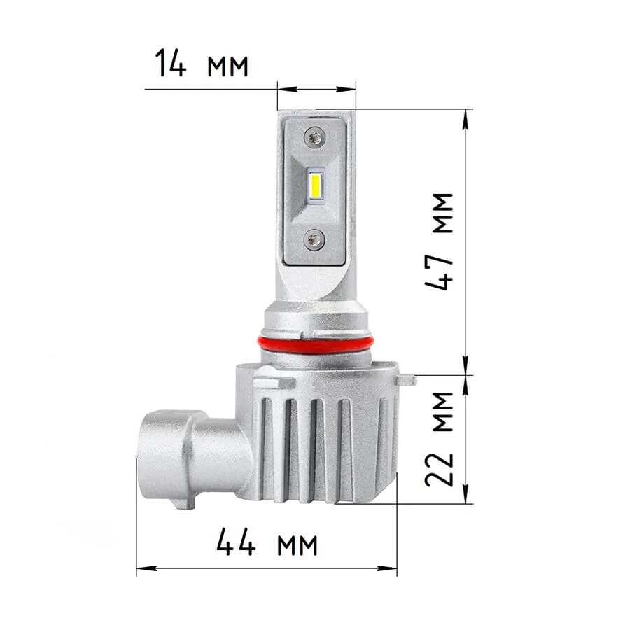 Светодиодные LED лампы ElectroKot Atomic 12-24V HB3 / HIR2 PRO CSP 6000K к-т 2шт