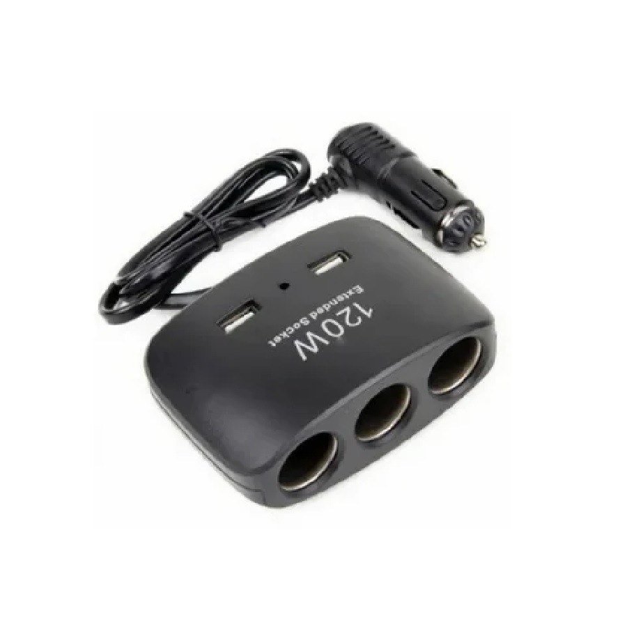 Разветлитель прикур.IN-CAR 3гн. 1511 + 2USB