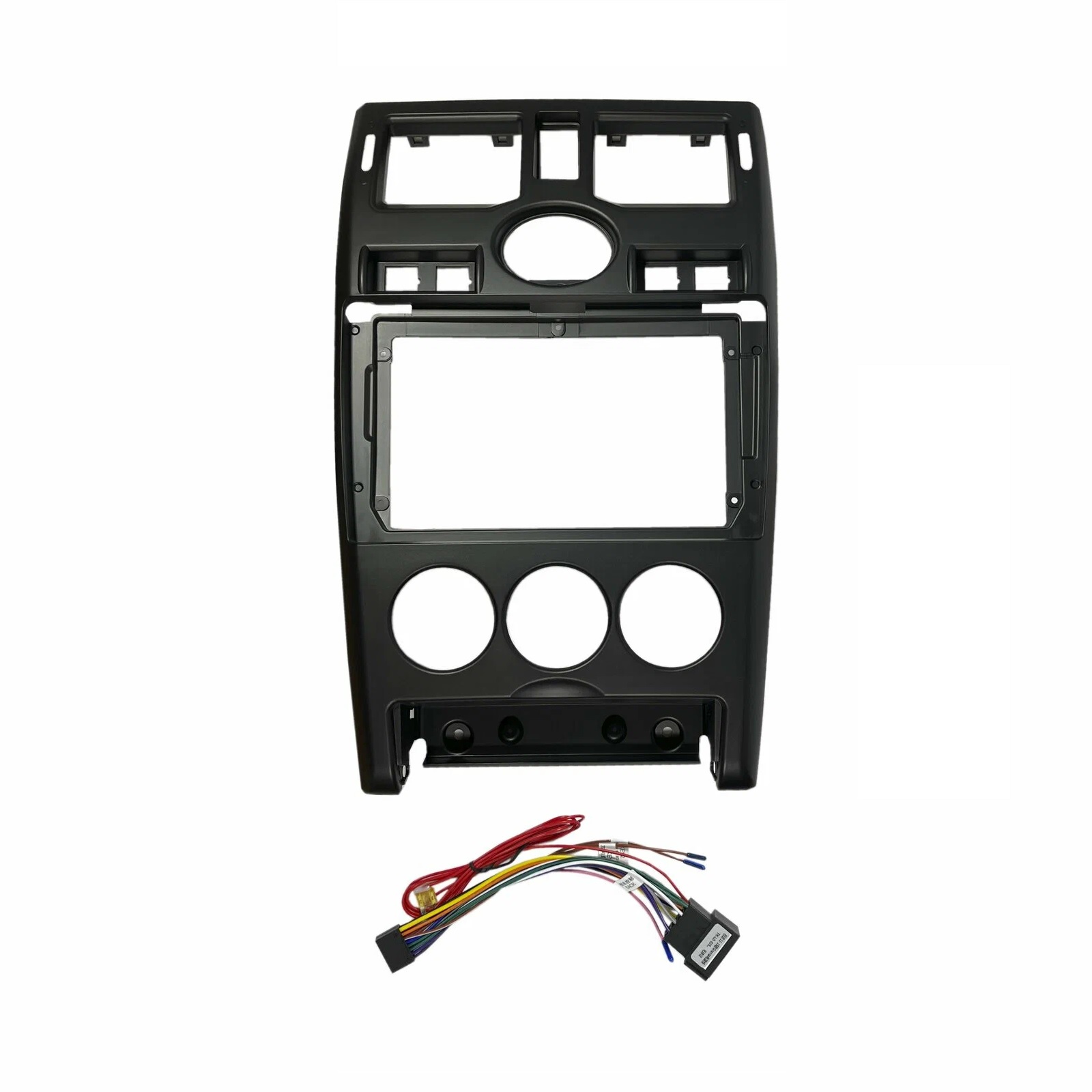 Установочный к-т для штатной а/м 9" LADA Priora 1 2007-2013 (часы сверху) Black + проводка