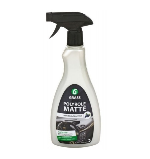 GraSS Полироль-очиститель пластика матовый "Polyrole Matte" ваниль (флакон 600мл) 110395