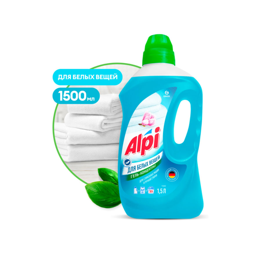 GraSS Гель-концентрат для белых вещей "ALPI" (флакон 1,8л) 125733