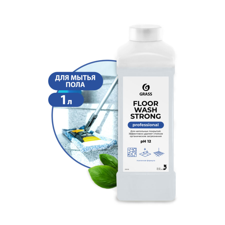 GraSS Щелочное средство для мытья пола "Floor wash strong" (канистра 1 л) 250100