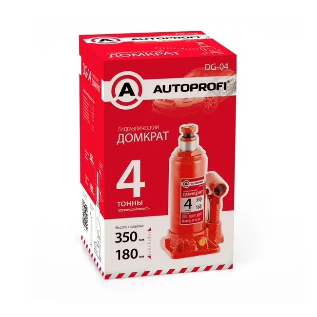 Домкрат 4т ДВУХ-штыковой AUTOPROFI (подъем 350мм) Dg-04