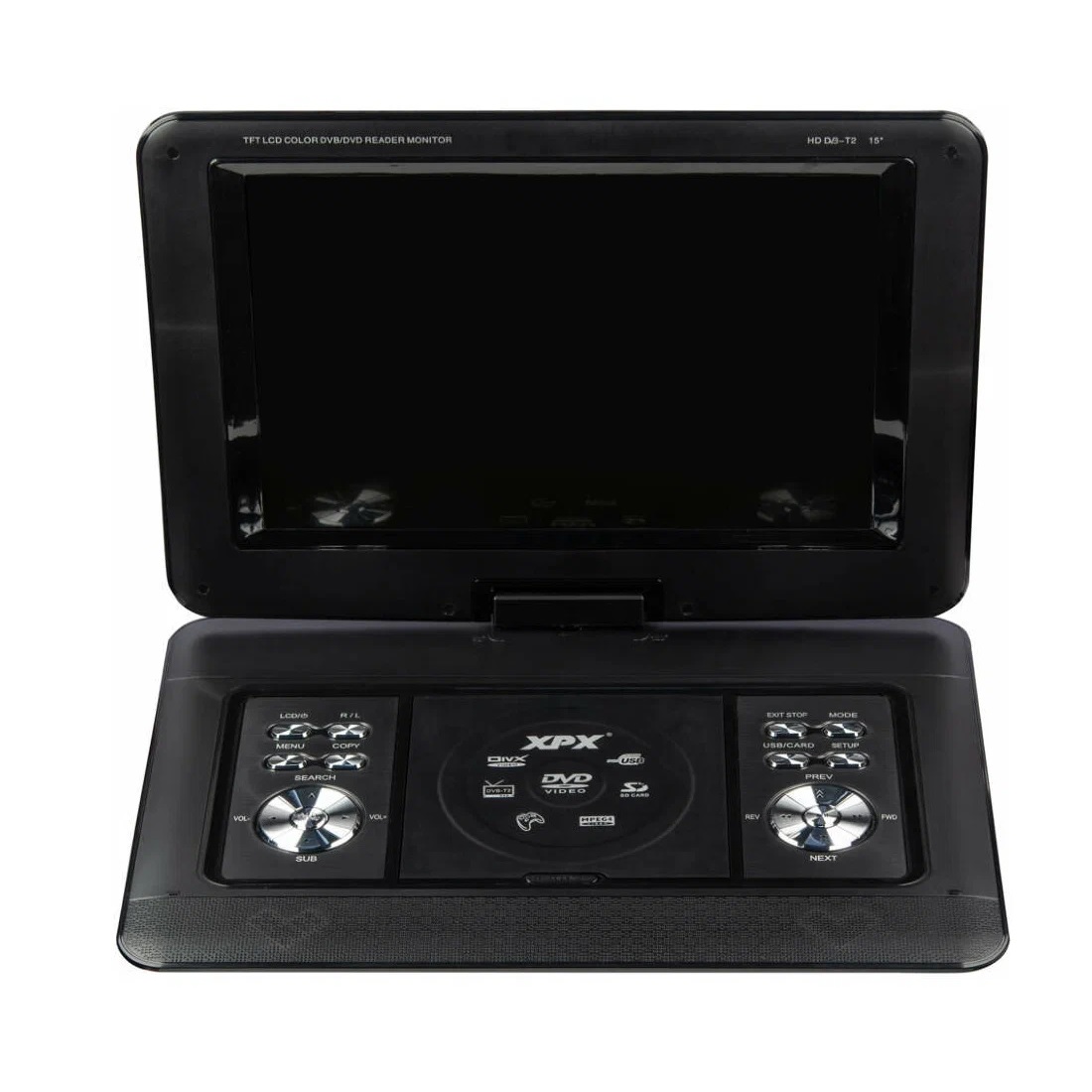 Портативный DVD плеер 15" EA-1569L c цифровым тюнером DVB-T2