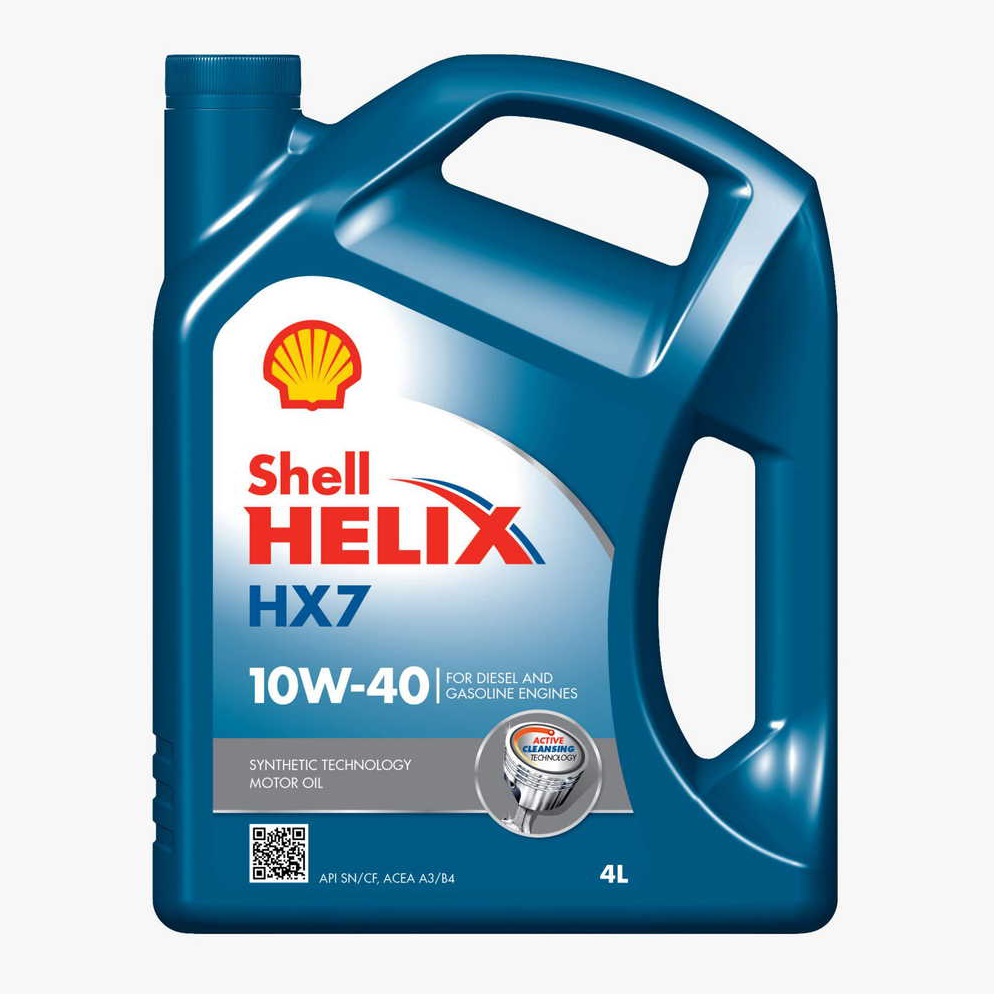 Масло моторное shell helix 10w40 HX7 A3/B4 синий 4л. п.с
