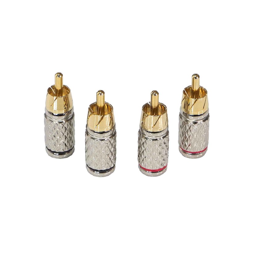Штекер RCA AURA коннектор 6мм (тюльпан) 4 шт к-т