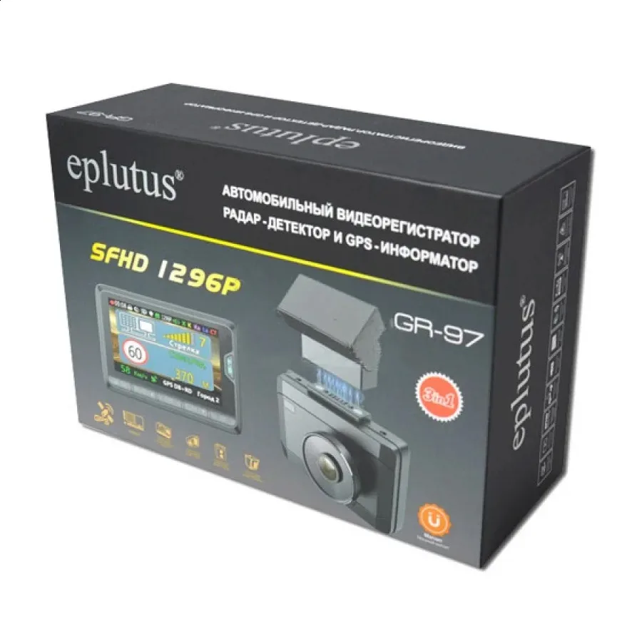 Антирад+Видеорег. Eplutus GR-97 Combo FullHD GPS