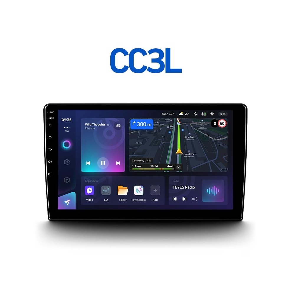 Автомагнитола TEYES CC3L (ANDROID 10) 10", 8-ядер. 4GB-ОЗУ, 64GB, 4G