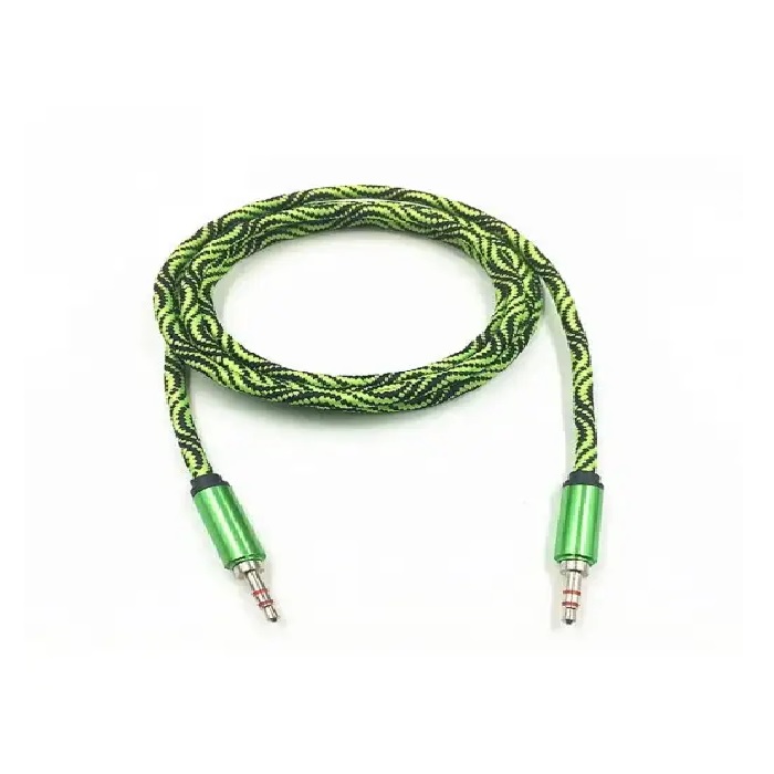 Провод 3.5 jack-jack (AUX) в тканевой оплетке 3м.