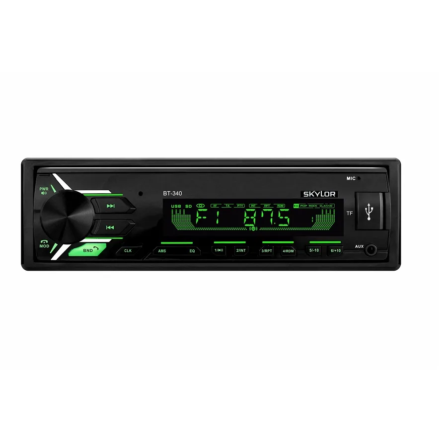 А/м SKYLOR BT-340 4*50 Multicolor MP3 SD,AUX,RCA съемн. панель ПДУ