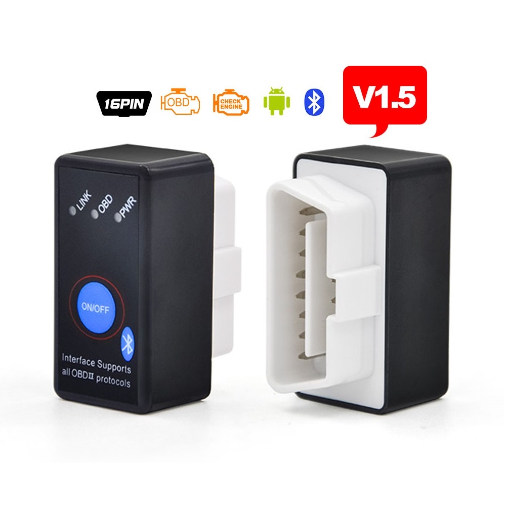 Диагностический адаптер ELM327 bluetooth 5.1 mini 1.5 (2 платы)
