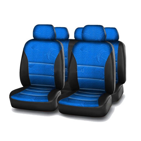 Чехлы универсальные ПАНДОРА-А COMFORT черн-син Кожа+Карбон