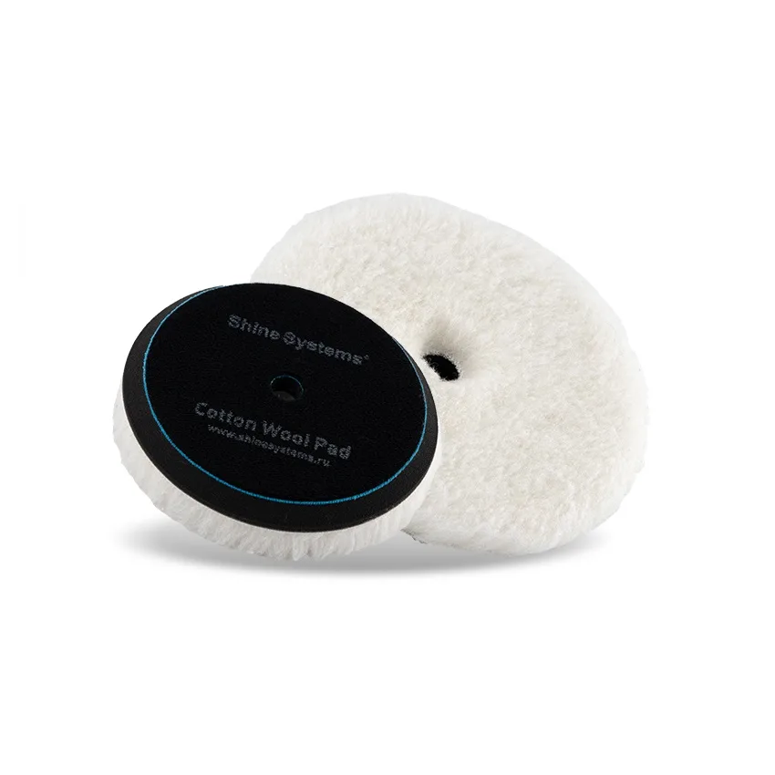 Shine Systems Cotton Wool Pad - полировальный круг мех с хлопком 130 мм