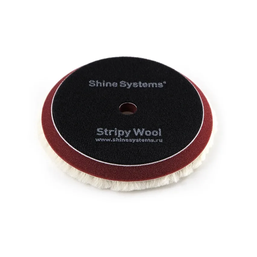 Shine Systems Stripy Wool Pad - полировальный круг из стриженого меха, 130 мм