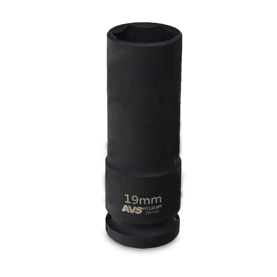 Головка торцевая ударная глубокая 6-гранная 1/2''DR (19 мм) тонкостенная AVS H11219IT