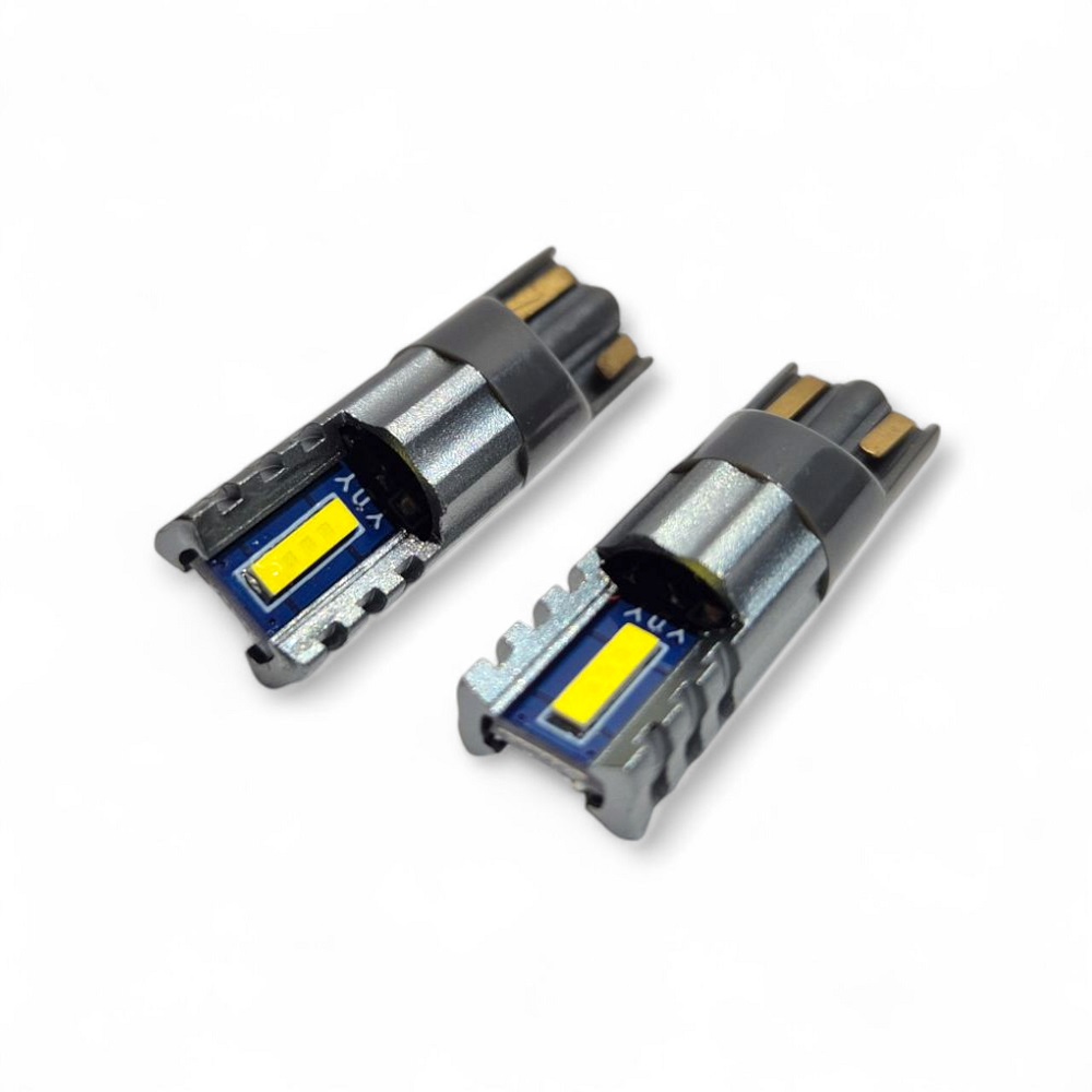 Лампа диодная 12-24V W5W б/ц T10 2smd RuZoom X0103 белая кт. - 2шт.