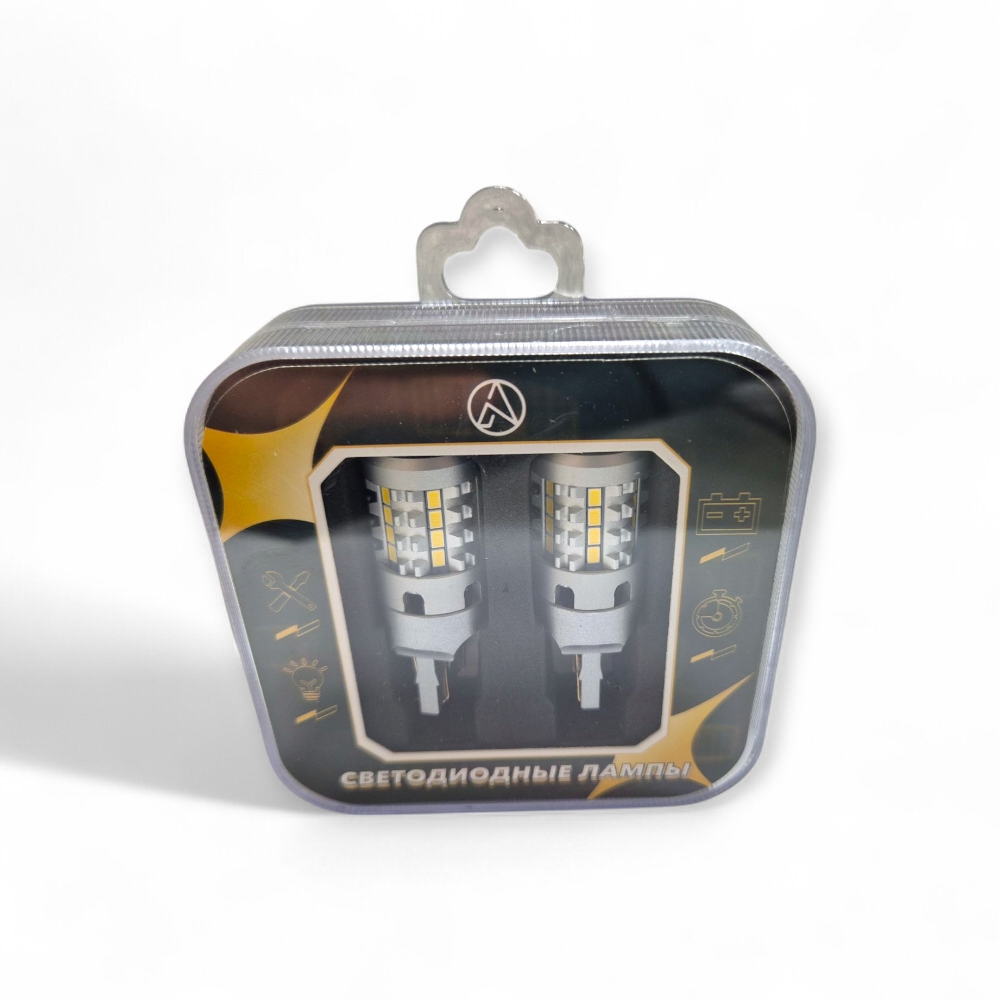 Лампа диодная 10-36V W21/5W б/ц T20 26smd RuZoom S0114 белая кт. - 2шт.