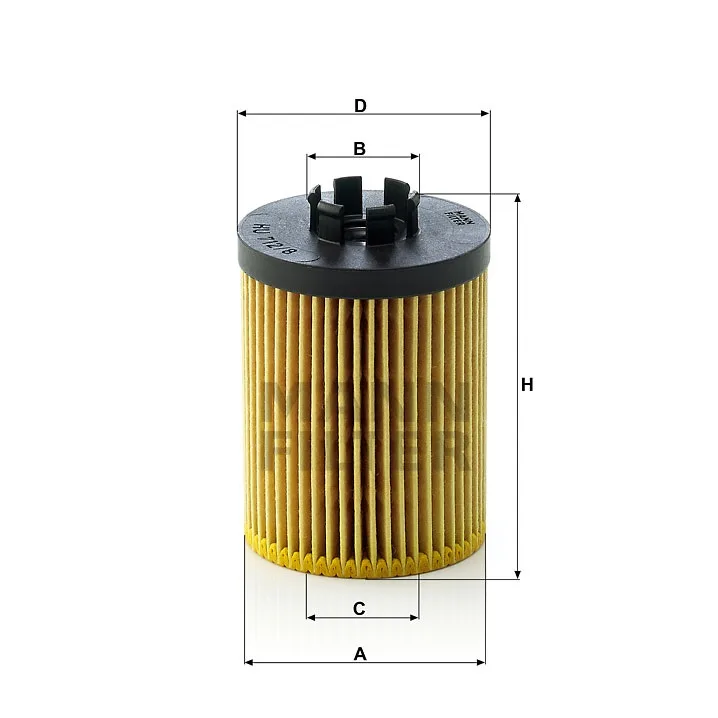 Ф. маслен. MANN HU712/8x