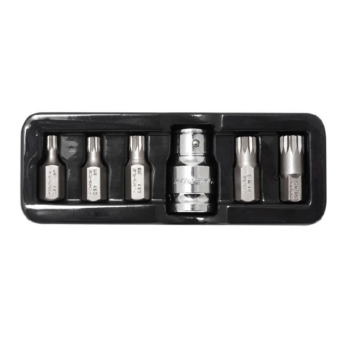 FORCE 4066 Набор бит SPLINE M5-M12 30мм 6пр