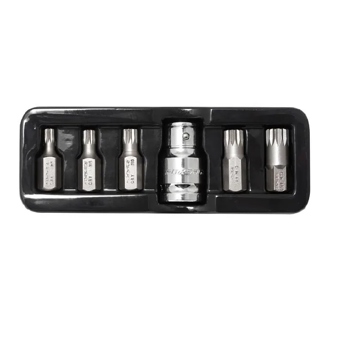 FORCE 4066 Набор бит SPLINE M5-M12 30мм 6пр