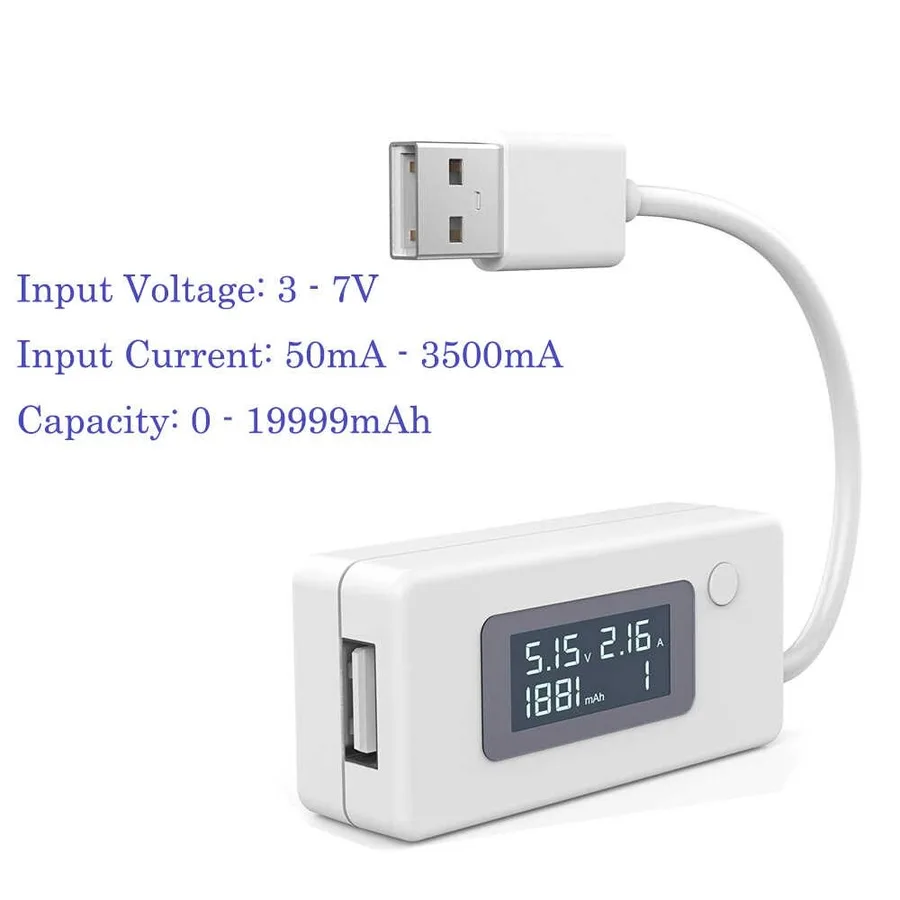Вольтметр для проверки USB зарядников (с проводом)