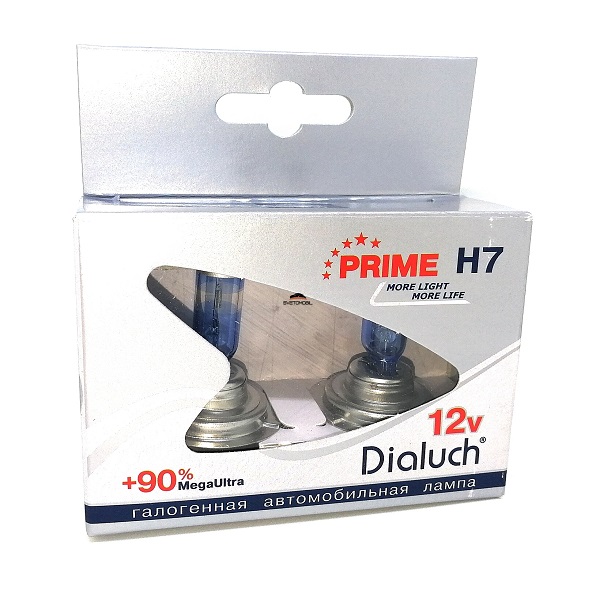 Лампа 12V Диал-Луч H7 55W +90% PRIME (Eurobox,2шт.) 1299