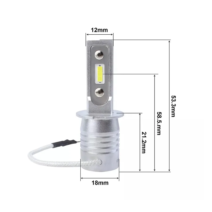 Светодиодные LED лампы ElectroKot Atomic 12V H3 PRO CSP 3000K к-т 2шт