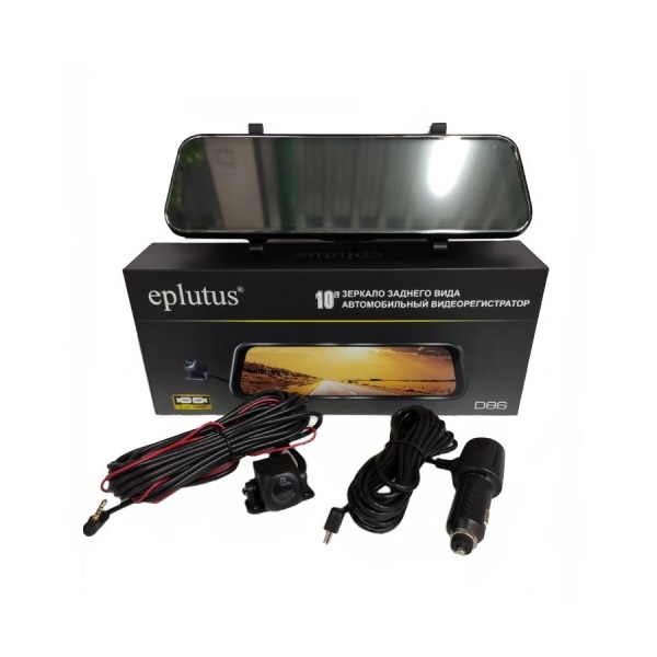 Видеорегистратор eplutus D86 Зеркало (2-камеры) FullHD
