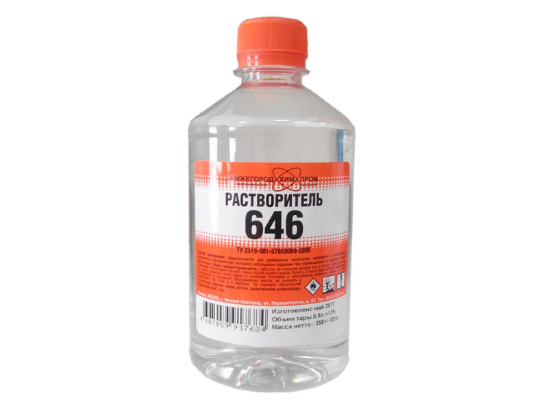 Растворитель Р-646 0,5л СИНТЕЗ (уп-24)