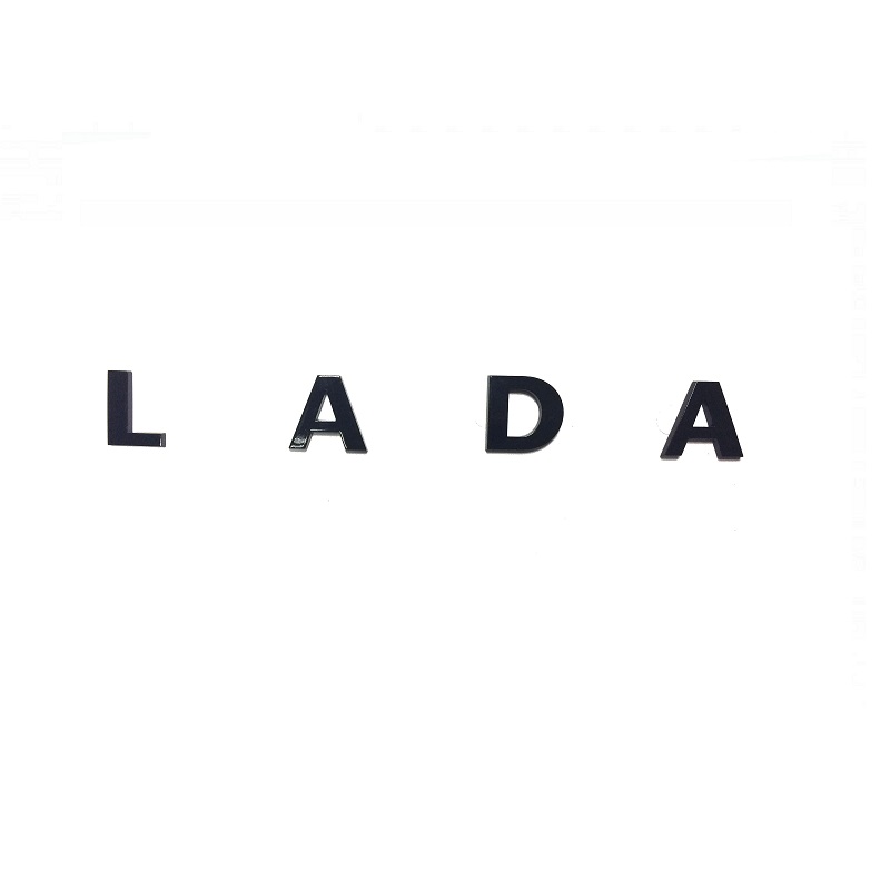 Надпись LADA на трафарете (черн. лак)