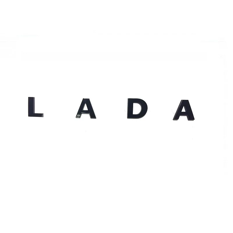 Надпись LADA на трафарете (черн. лак)